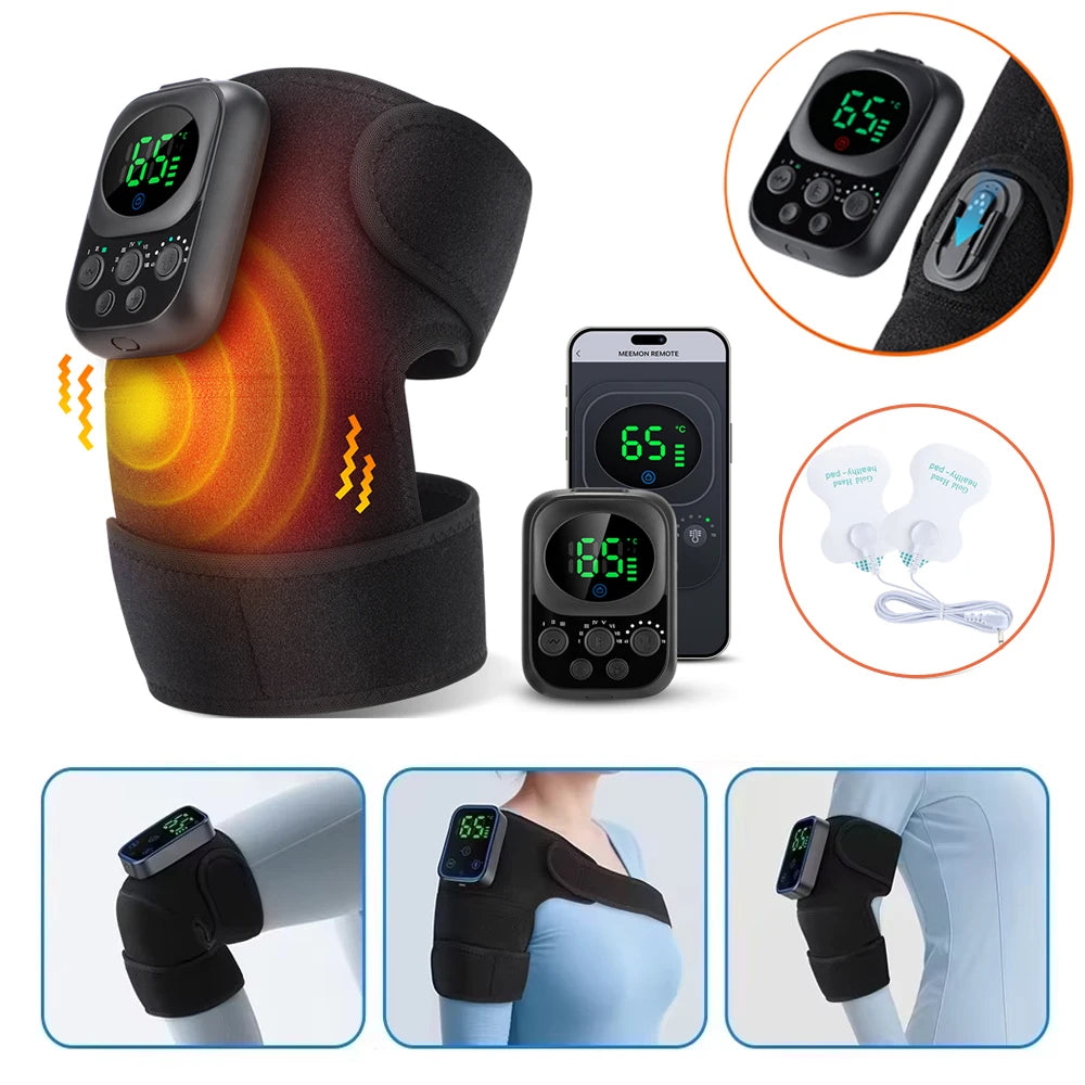 Electric Knee Pad Massager – Fast Heating Vibration with 5000mAh Battery for Knee, Shoulder & Elbow Joint Relief