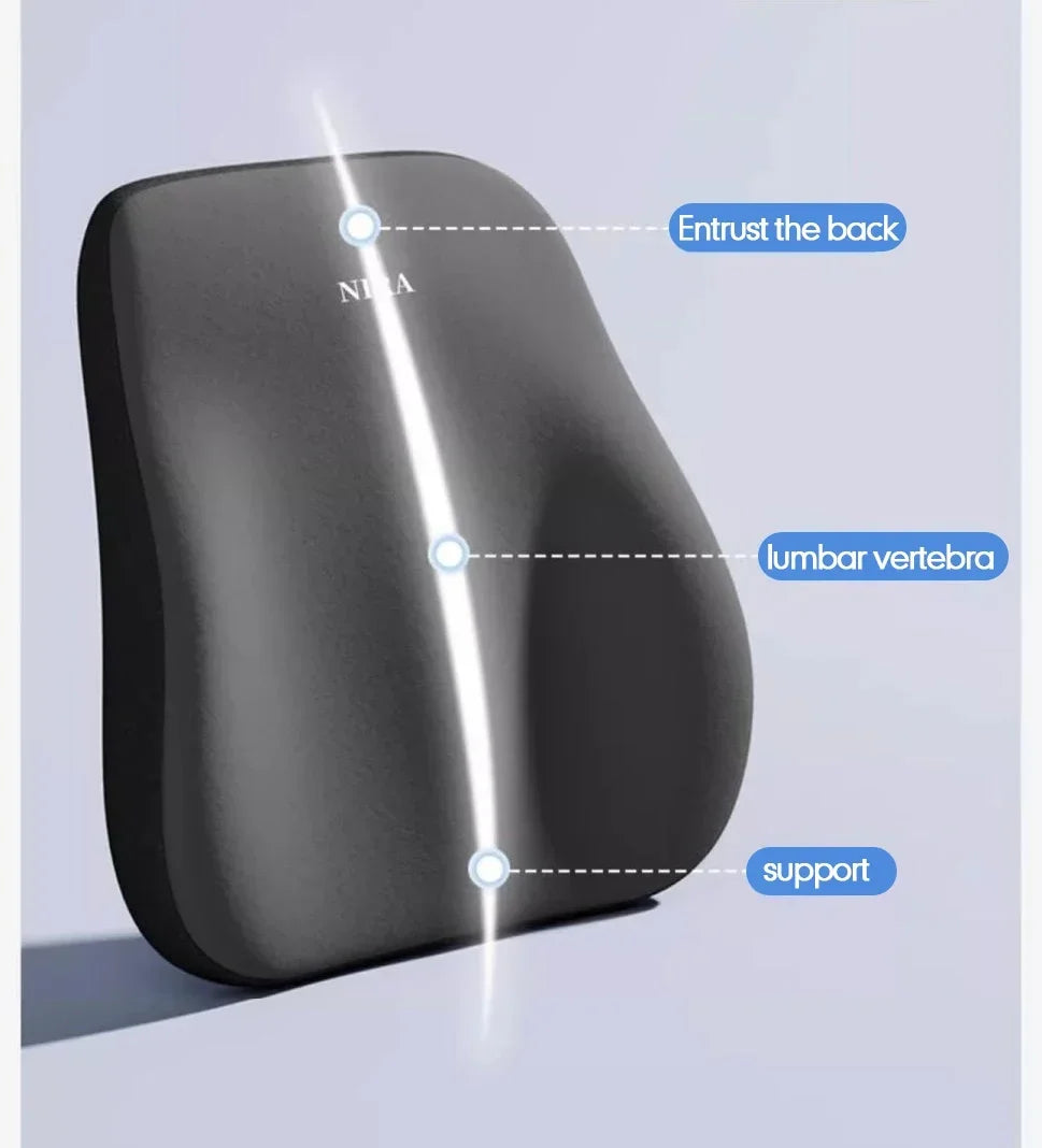 HEALTENCE Memory Foam Car Neck & Lumbar Support Set