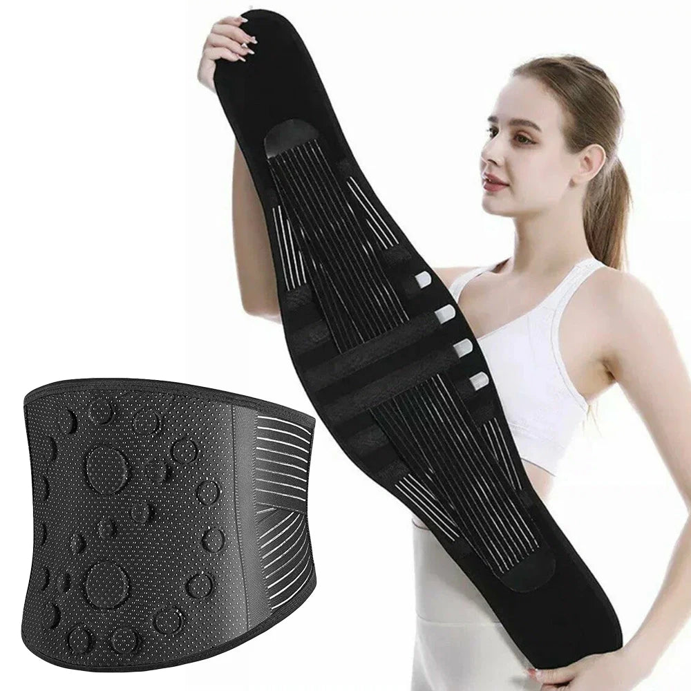 Self-Heating Tourmaline Magnetic Lumbar Belt – Thermal Therapy Back Brace