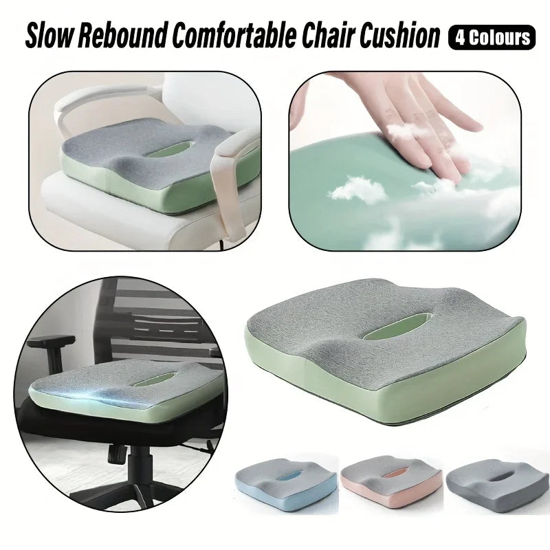 HEALTENCE 3-Zone Memory Foam Lumbar Cushion – Ergonomic Posture Support