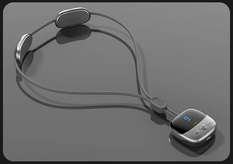 HEALTENCE Hanging Neck Massager – EMS TENS & Hot Compress