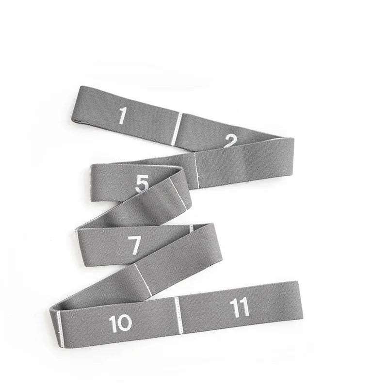 Multi Stage Yoga Stretch Band Latin Dance Stretch Band Correct Posture 11 Grid Elastic Band Digital Band Pose Band