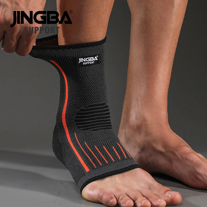 JINGBA 3D Compression Nylon Ankle Protector – Football & Basketball Ankle Brace Support Strap Belt