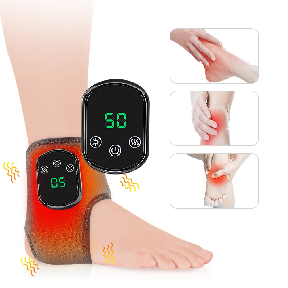 Electric Foot Heat Massager – Hot Compress Vibration Massager for Foot & Ankle Joint Relief