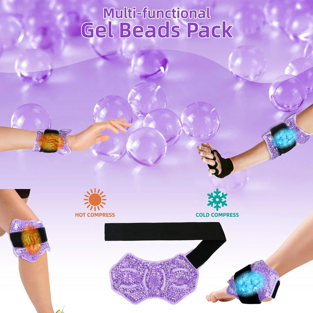 Ankle/Sport Foot Ice Compress Wrap Ankle Hot Cold Gel Bead Ice Pack for Ankle Foot Hand Care Massager Ankle Support Ankle Pad