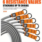 Resistance strap with handle: used for muscle training, strength building, body shaping, yoga, home fitness equipment - natural