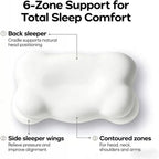 Ergonomic Memory Foam Cloud Pillow – Adjustable Loft Cervical Neck Pain Relief for All Sleepers