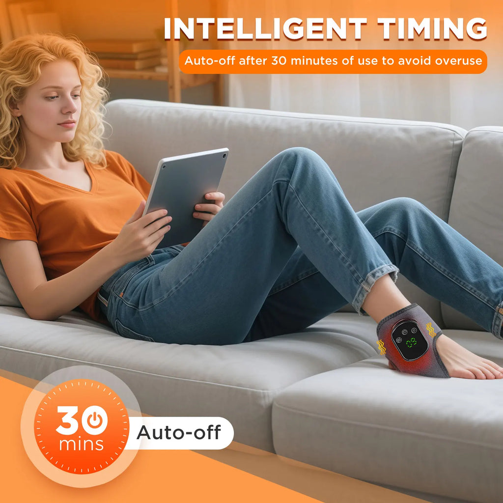 Electric Foot & Hand Massager – Vibrating & Heating Ankle & Wrist Joint Portable Relaxation Device