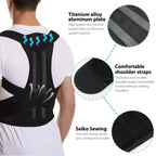 Adjustable Back Brace Posture Corrector – Lumbar & Shoulder Support Belt for Scoliosis in Men & Women