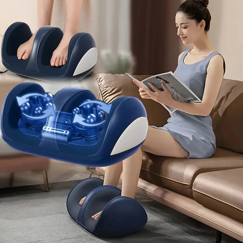 Extra Large Electric Foot Massager – Hot Compress Shiatsu Kneading Calf Roller for Deep Muscle Relaxation