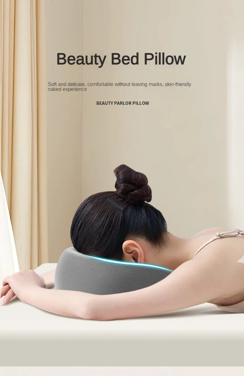 Memory Foam Face Down Prone Pillow – Ergonomic Headrest for Massage & Salon
