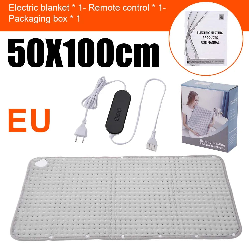 Electric Heating Pad Pet Heat Mat – 9 Levels Auto Power-Off Heating Blanket for Abdomen & Hand Winter Warming