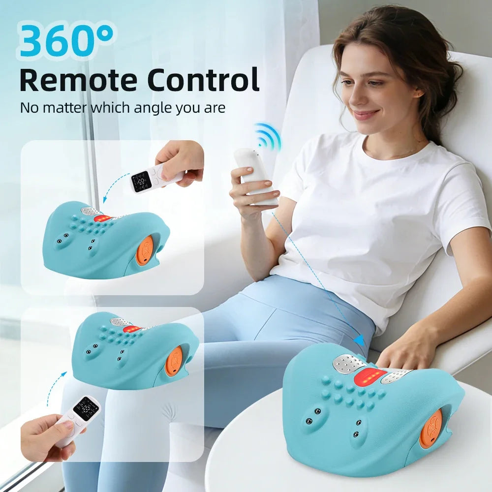 Electric Neck & Shoulder Heating Massager – 6-Mode Cervical Traction & Back Neck Stretcher Pillow
