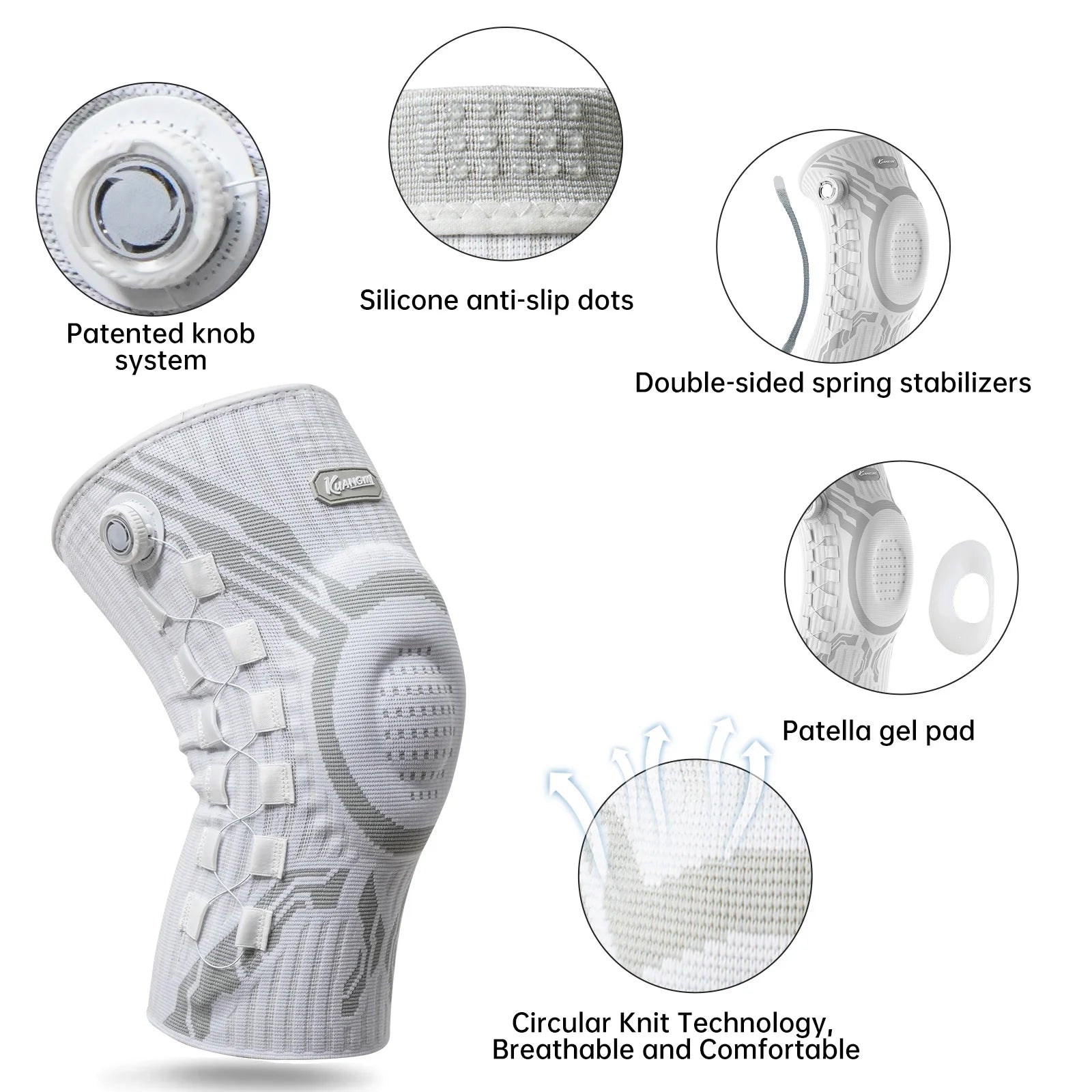 Kuangmi Professional Knee Brace – Pain Relief, Joint Recovery & Sports Support