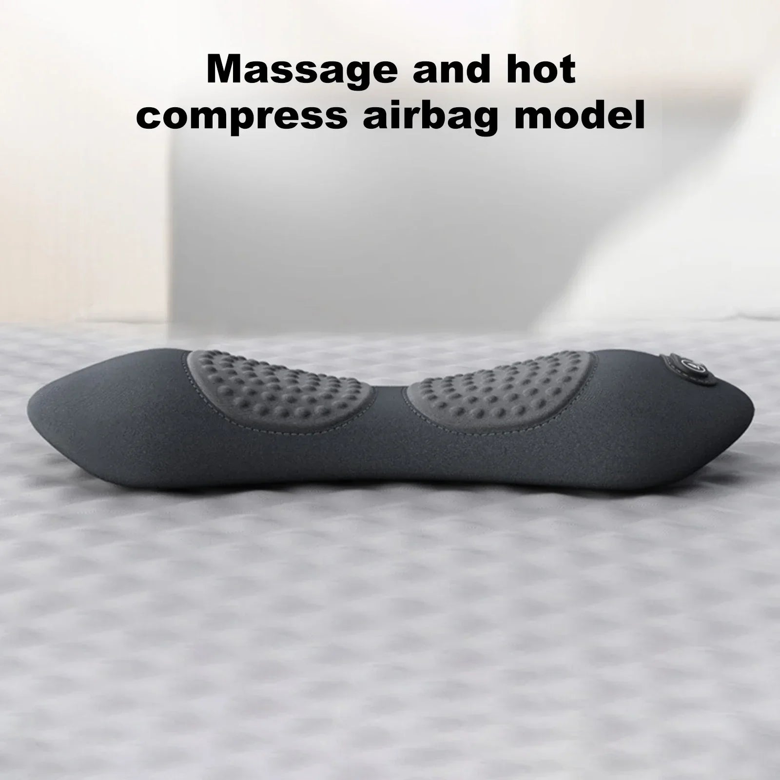 Okayso 3-in-1 Lumbar Support Pillow – Adjustable Height Back Massager & Heated Memory Foam Waist Pillow