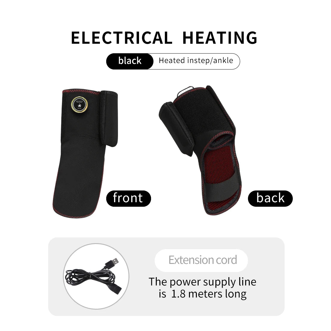 Wireless Ankle Heating Pad Electric Vibration Massage Heated Foot Hand Wrap for Wrist Ankle Rechargeable Heating Wristband Brace