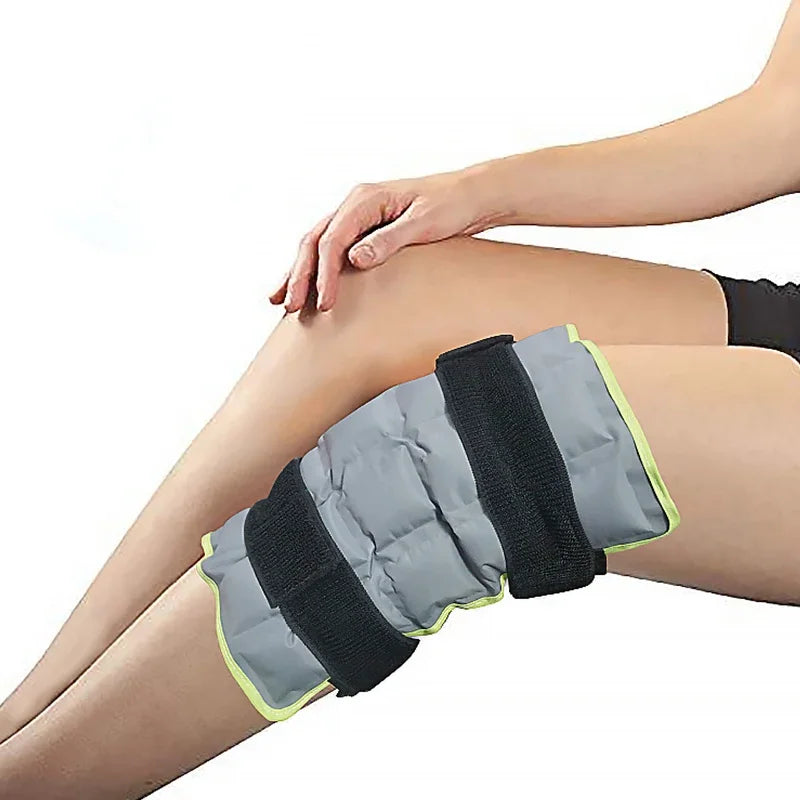 Knee Ice Pack Wrap for Injuries – Self-Absorbing Hot & Cold Compress Physiotherapy Knee Pad for Sports