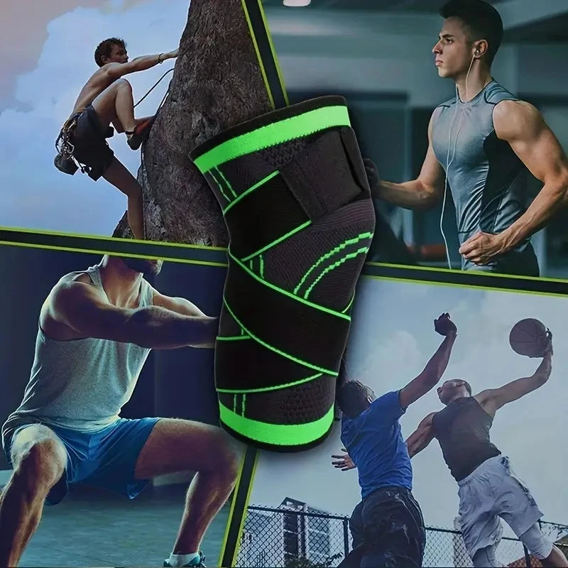 High-Elastic Compression Knee Brace – Adjustable Strap Joint Support for Weightlifting & Fitness