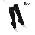 Zipper Compression Socks – Open-Toe Knee-High Anti-Fatigue Leg Support