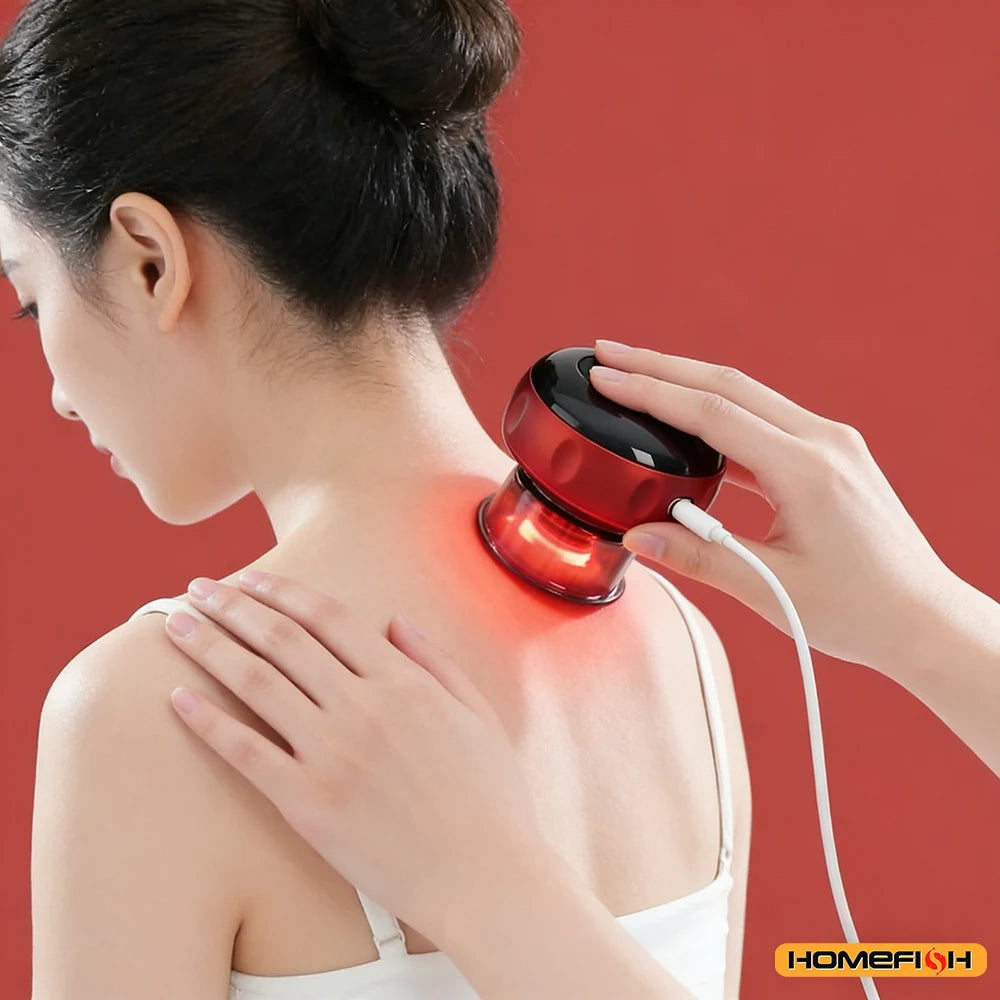Plug-In Heating Cupping Massage Device – Back, Neck & Arm Scraping & Cupping Therapy