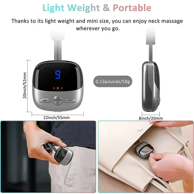 Mini Portable Intelligent Neck Massager – Smart Hanging Cervical Massage Device