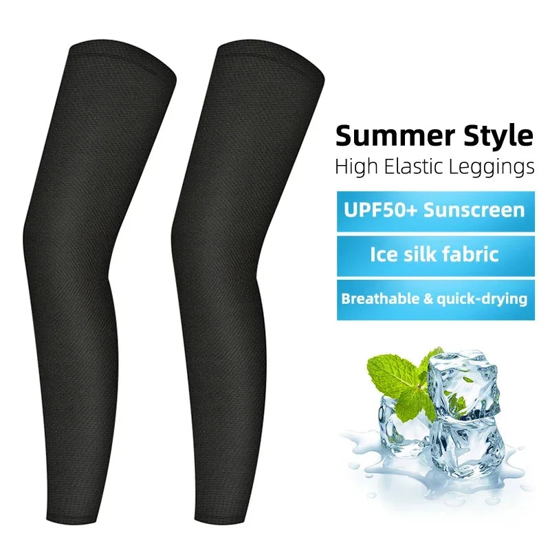 WEST BIKING Summer Cycling Leg Compression Sleeves – Quick-Dry Anti-UV Knee Protection for Running & Basketball