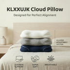 Ergonomic Memory Foam Cloud Pillow – Adjustable Loft Cervical Neck Pain Relief for All Sleepers