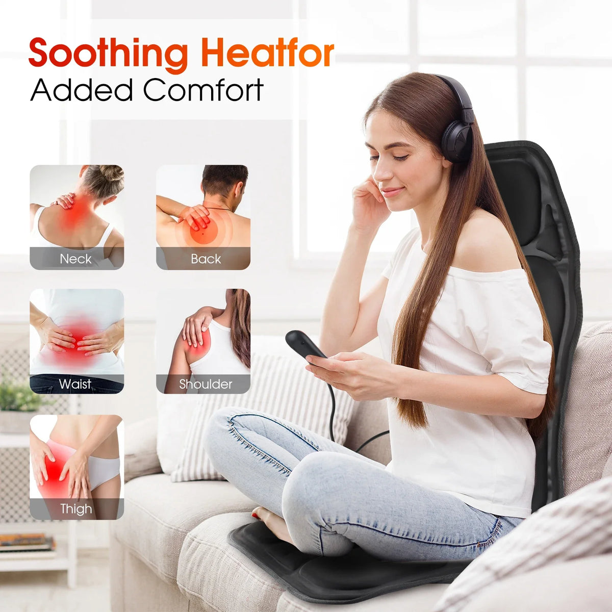 Infrared Massage Chair Cushion – Heating Vibration Mat
