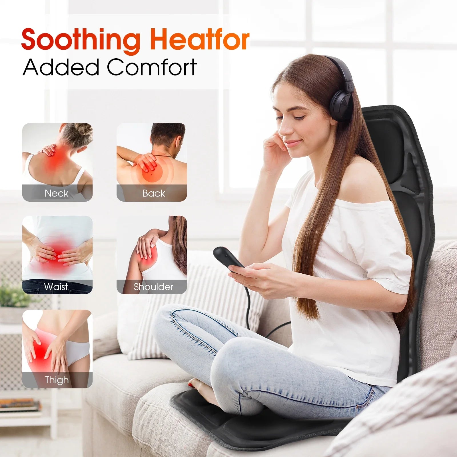 Infrared Massage Chair Cushion – Heating Vibration Mat