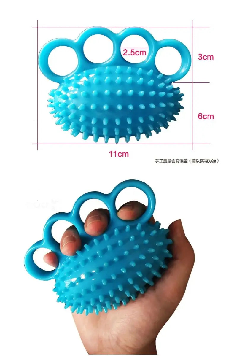 Finger Grip Strengthener & Spiky Massage Ball – Rehab Therapy Hand Grip for Elderly, Wrist & Finger Strength Training