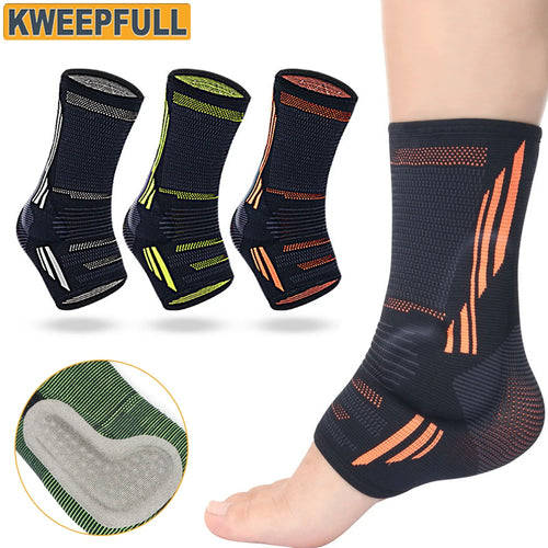 Ankle Compression Sleeve with Silicone Gel – Toeless Compression Sock for Arch & Heel Pain Relief
