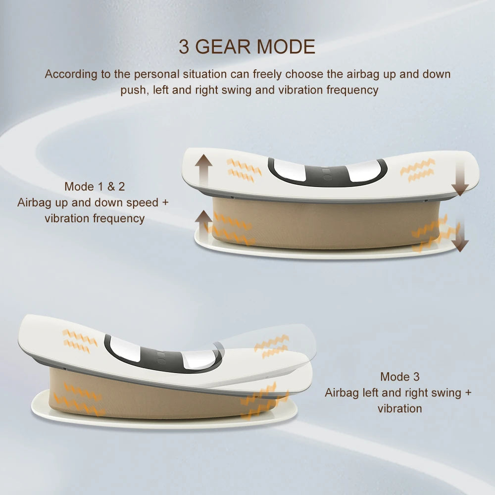 Inflatable Lumbar Traction Massager – Back Stretcher with Vibration