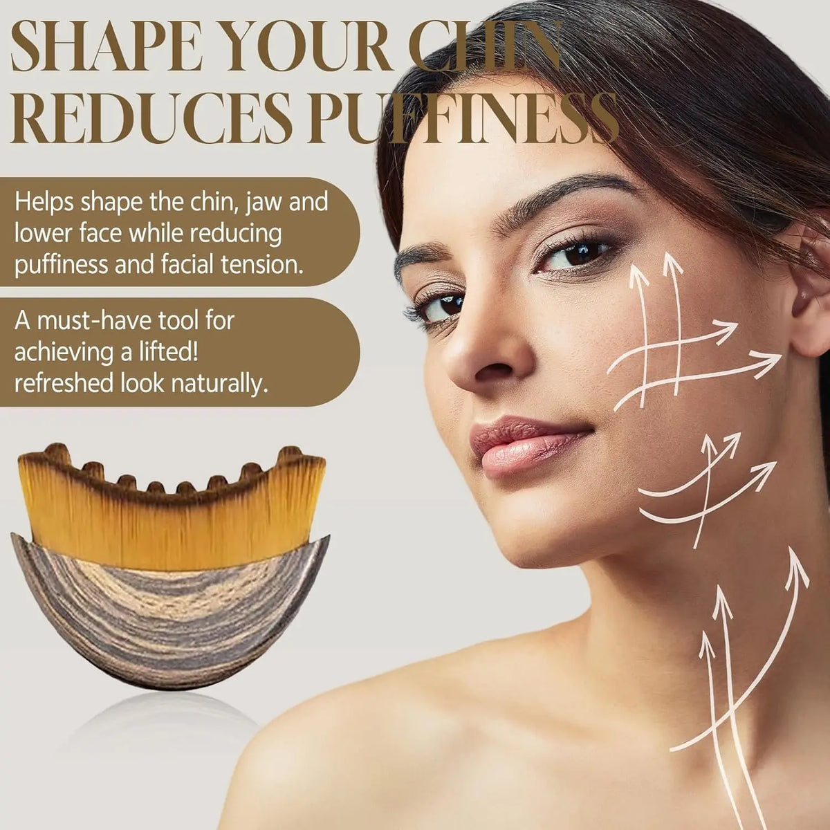 Lymphatic Drainage Face Brush – Contour Facial Massager & Sculpting Tool