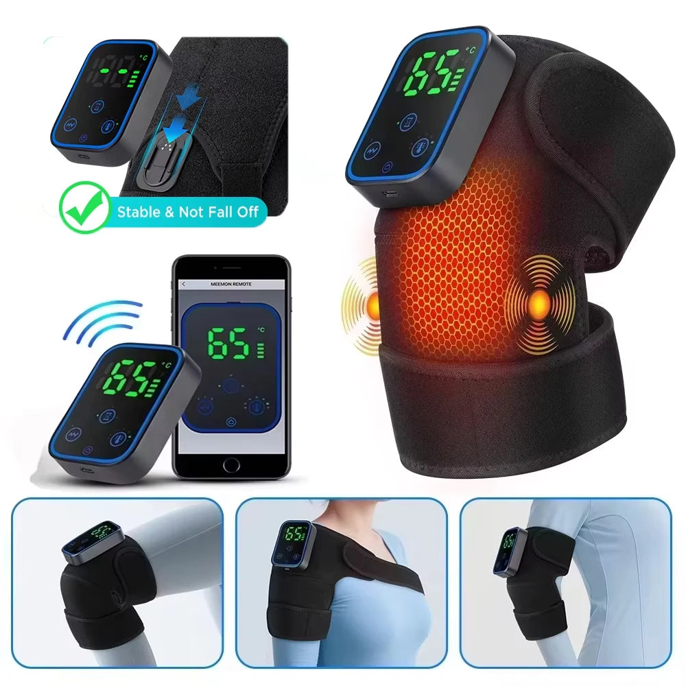 Electric Knee Pad Massager – Fast Heating Vibration with 5000mAh Battery for Knee, Shoulder & Elbow Joint Relief