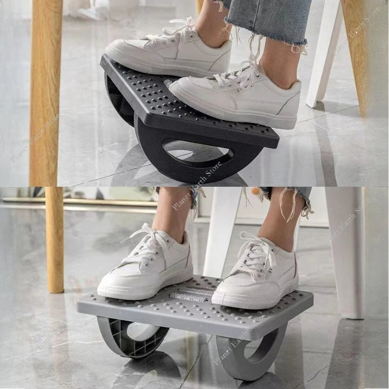 Portable Under Desk Footrest – Ergonomic Rocker Balance Board Foot Stool for Home & Office