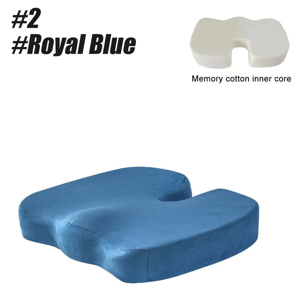 HEALTENCE Memory Foam Coccyx Seat Cushion – U-Shaped Ergonomic Support