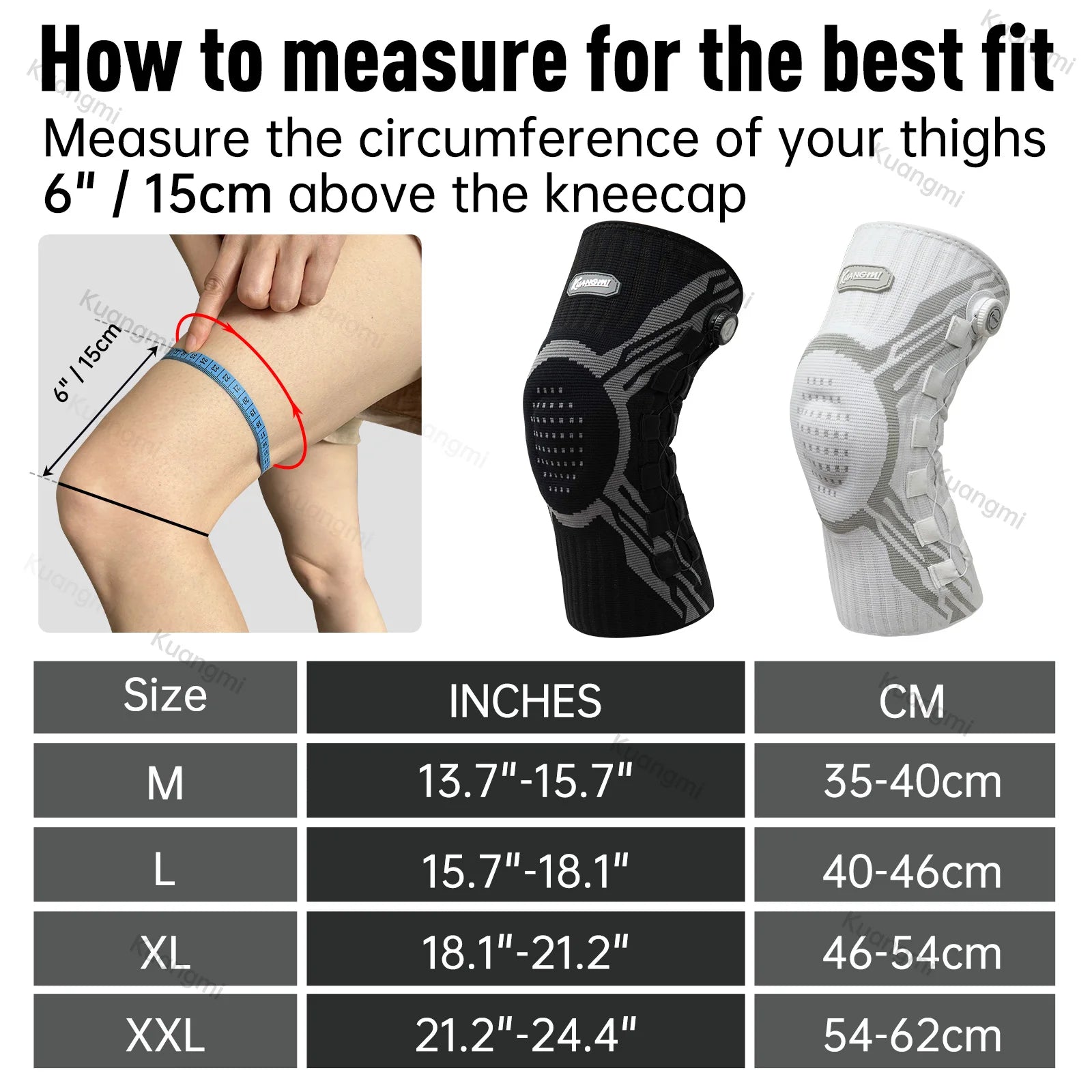 Kuangmi Professional Knee Brace – Pain Relief, Joint Recovery & Sports Support