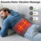 Cordless Hot Waist Belt Massager – Heated Vibration Lumbar Support Brace for Lower Back Pain Relief