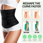 Adjustable Neoprene Waist Trainer for Women – Double Belt Corset with Zipper for Tummy Control & Back Support