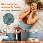 Electric Heating Waist Pad – 6 Heating Settings & 4 Auto-Off Timers for Back Pain Relief