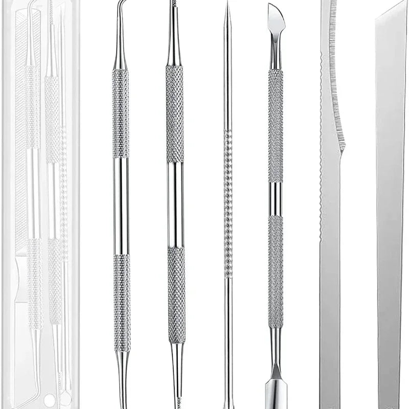 Premium Foot Care Kit 8Pcs Callus Remover File Dead Skin Shaver Cuticle Pusher Pedicure Tool for Hard Tough Skin Beauty Health