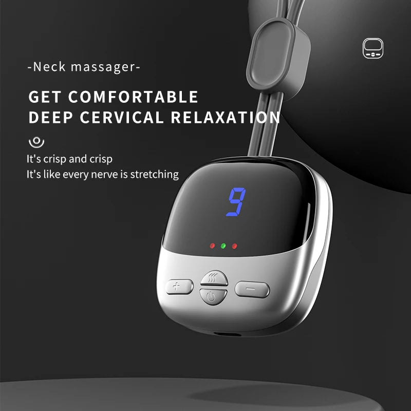 HEALTENCE Hanging Neck Massager – EMS TENS & Hot Compress