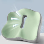 HEALTENCE 3-Zone Memory Foam Lumbar Cushion – Ergonomic Posture Support