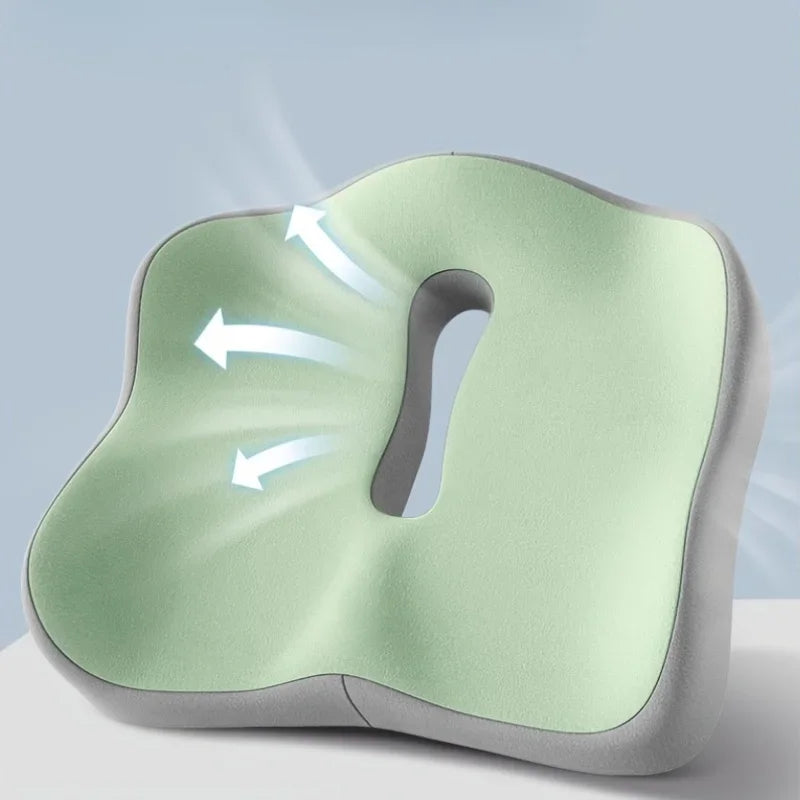 HEALTENCE 3-Zone Memory Foam Lumbar Cushion – Ergonomic Posture Support