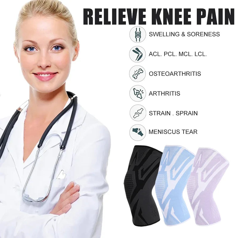 Compression Knee Brace – Knee Support Sleeve for Running, Knee Pain & Arthritis (Women & Men)
