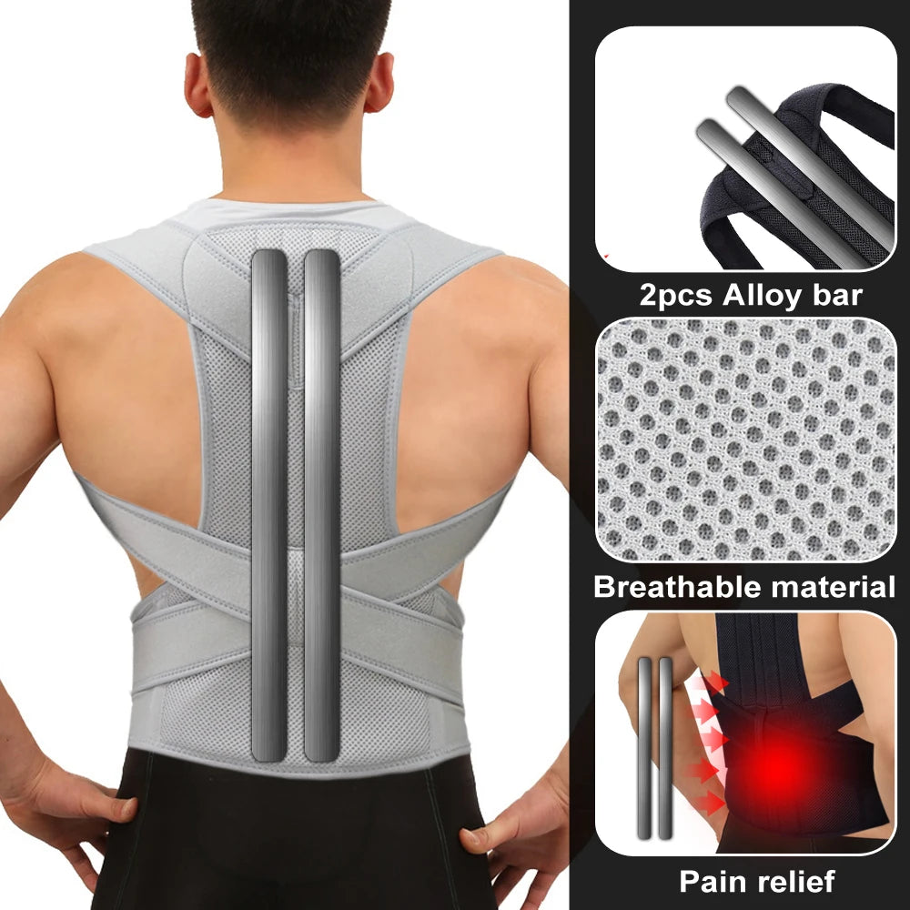 Upper Back Posture Corrector – Clavicle & Shoulder Straightening Brace Strap