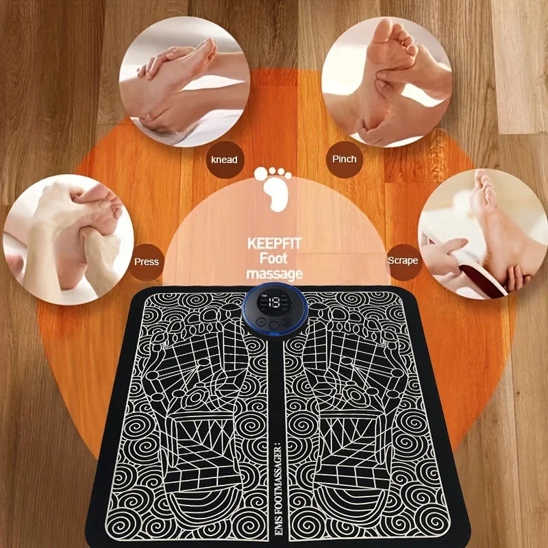Electric USB Foot Massage Mat – 8 Modes 19 Levels Acupoint Massage for Blood Circulation & Relaxation