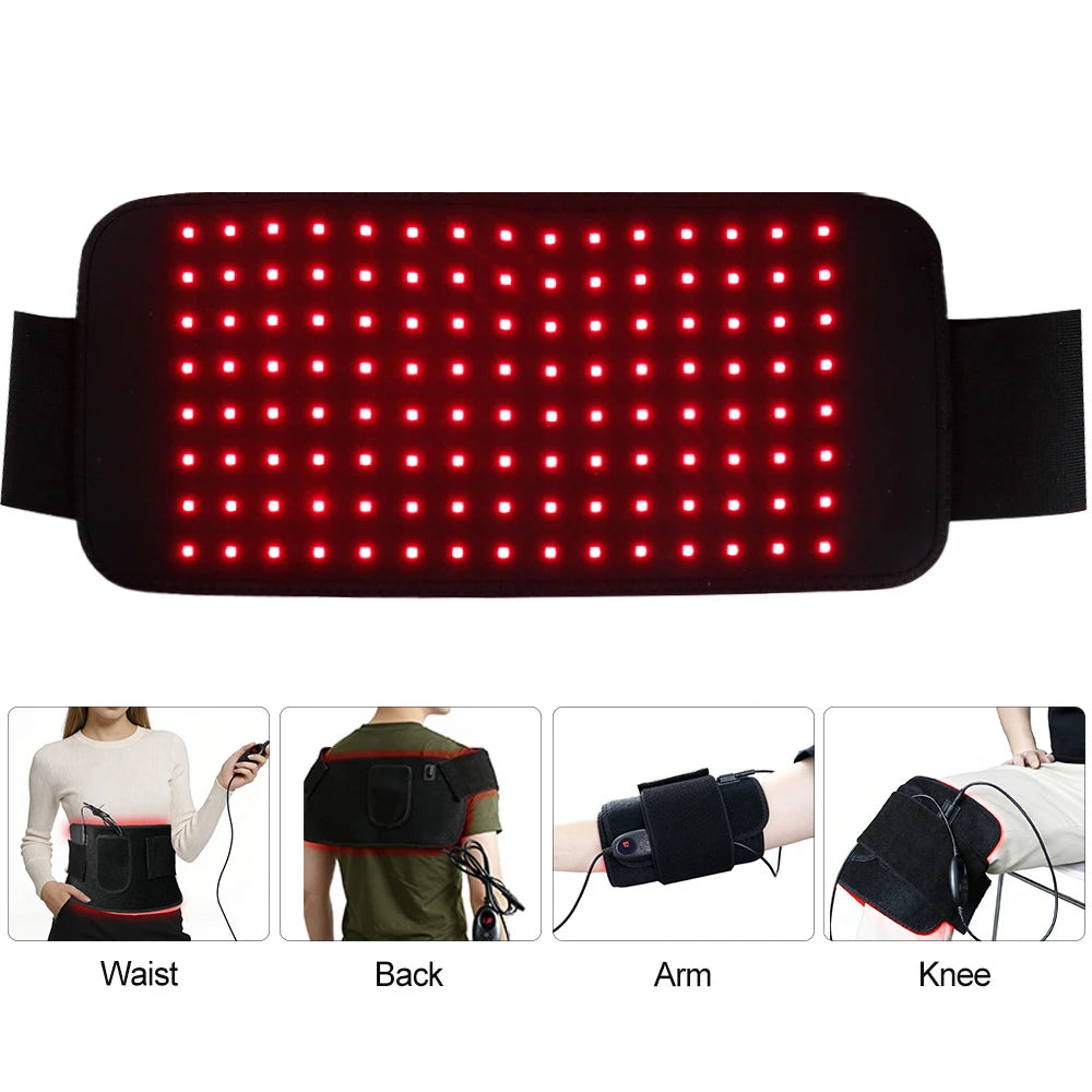 Red & Infrared Light Therapy Belt – 120 LEDs, 660nm & 850nm for Pain Relief