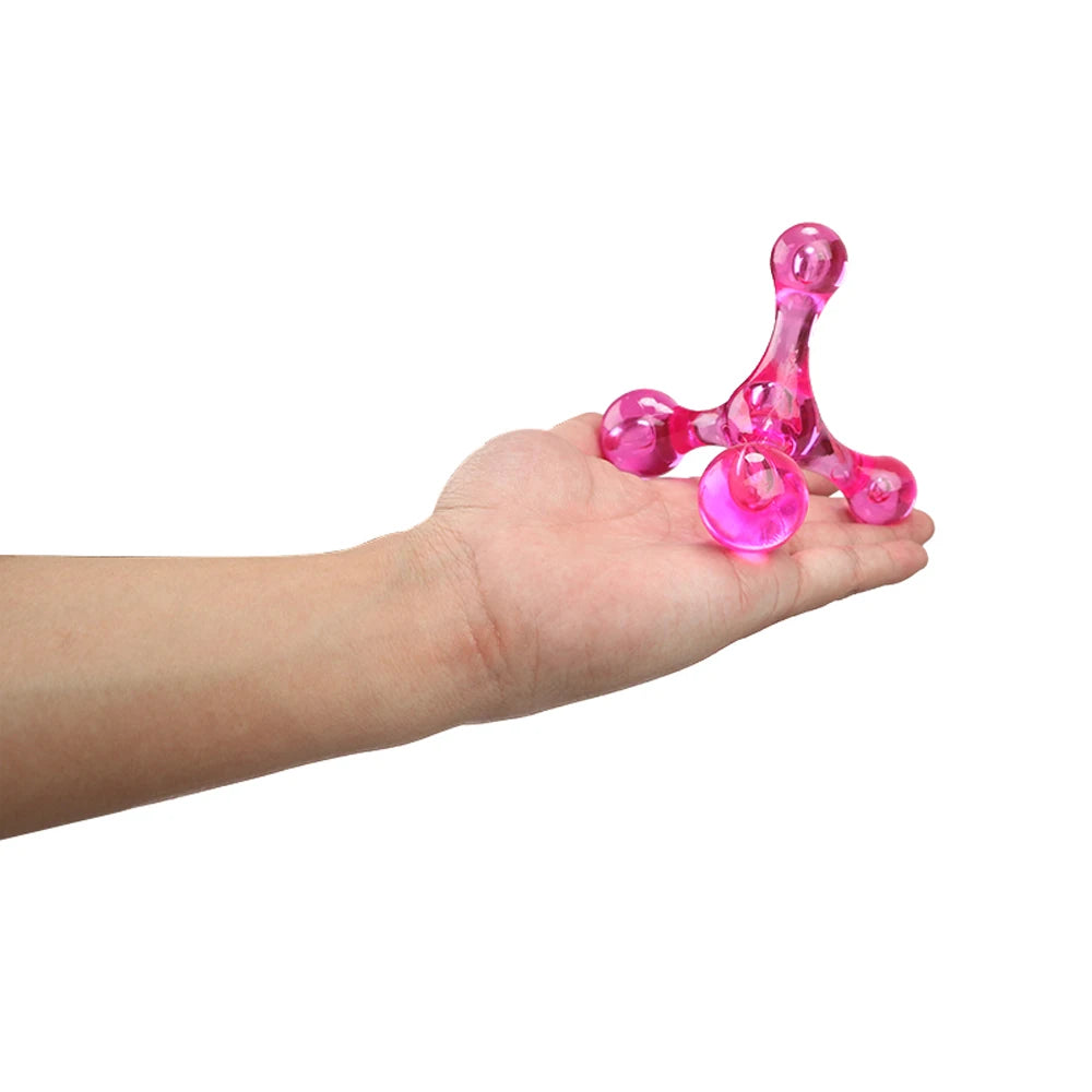 1Pcs Hand Held Massagers Tools, Back Deep Tissue, 4-Legged Acupressure Gentle Self Massager Trigger Pressure Point Massage Tools