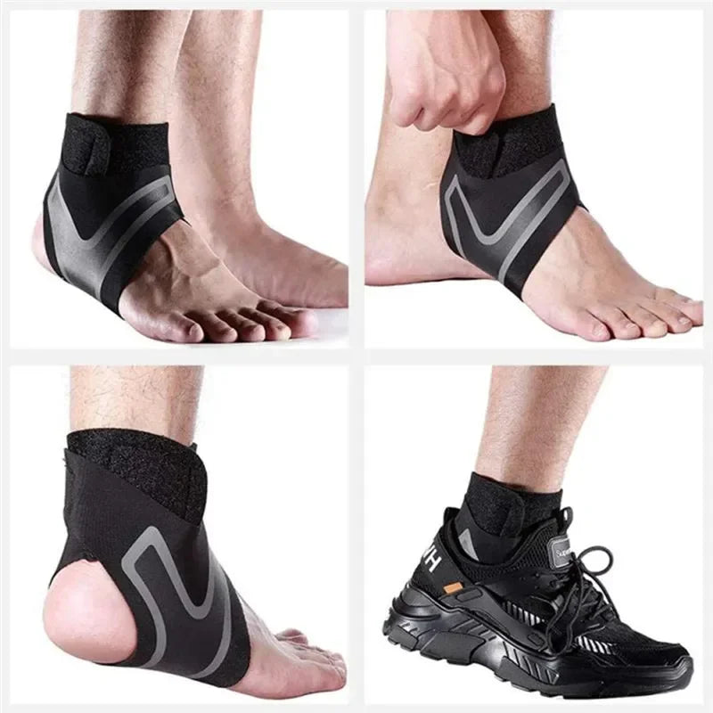 Adjustable Compression Ankle Support – Sports Brace for Running, Hiking & Basketball Protection